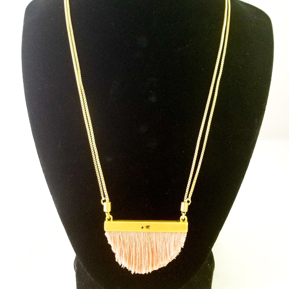 Madewell Dreamkeeper Pink Fringe Necklace